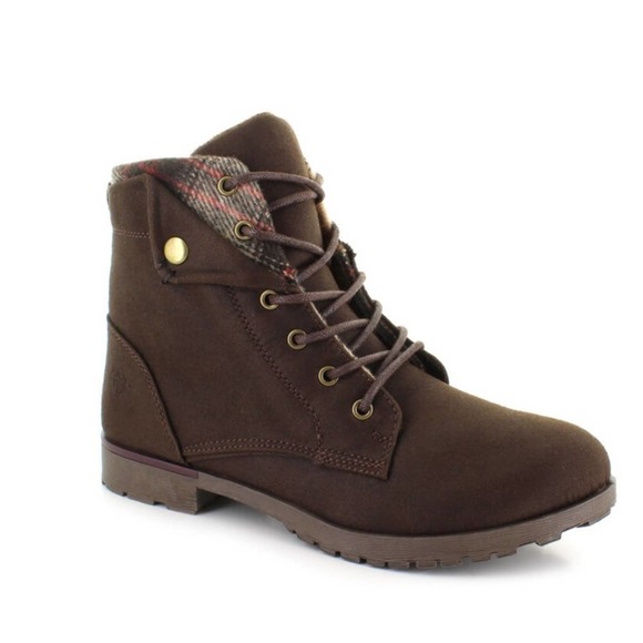 None Shoes - New in Box Women’s Tavin Boots Brown/ Plaid